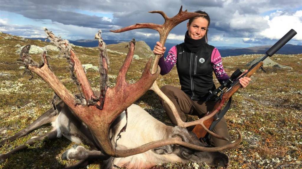 Stine Hagtvedt fikk full klaff på villreinjakta.