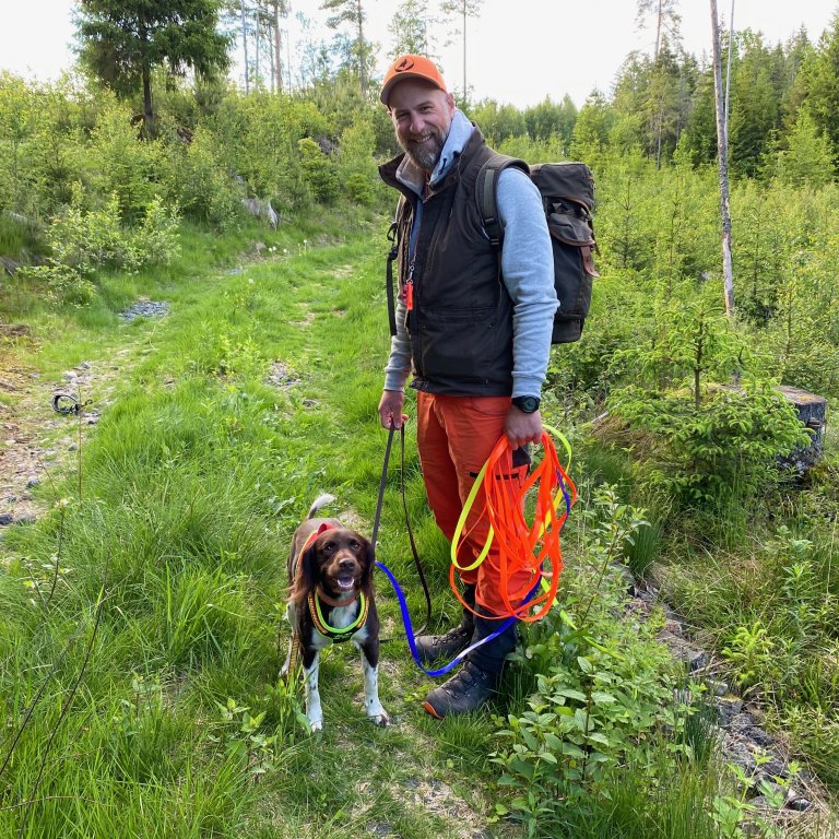 3. premie blodspor til Kristian Skodde med Eira. Ikke Eira på bildet, men..