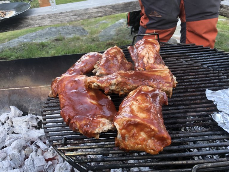 Spareribs på gang.