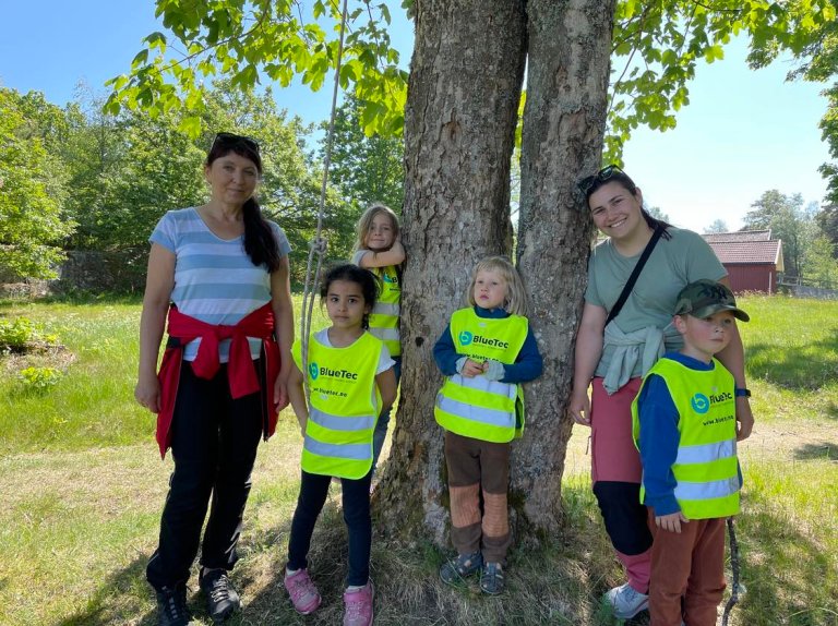 Et gruppebilde av gjengen fra Epleblomsten