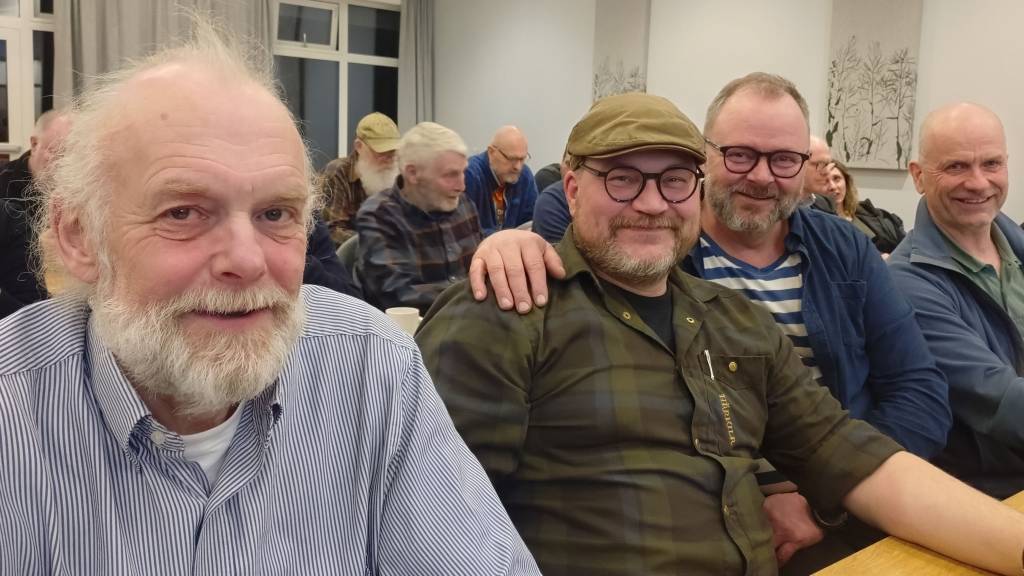 Fra venstre Sekretær Børre Aursnes, leder  Øyvind Kirkhus Dahl, leder Fiskeutvalget Åsgeir Rossebø Almås og leder Jaktutvalget Pål Bergan  