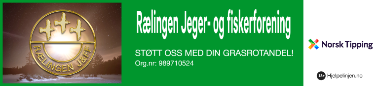 Norsk Tippings Grasrotandel verve plakat for Rælingen Jeger-og fiskerforening