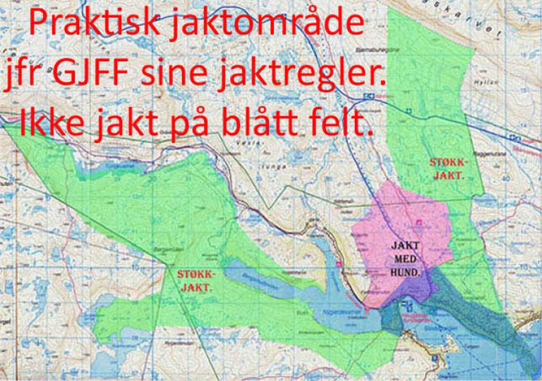 jaktkart Haugastøl med tillgesinformasjon