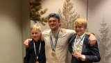 Her er de norske junior-gutta som tok laggullet: Johan Ruud (Odal SFK), Torjus Ødegård og Trym Schjager.