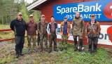 Vinnerlaget ble Stein Gunnar Nilsens jaktlag. F.v. jaktleder Stein Gunnar Nilsen, Jan Erik Østli, Knut Skjærbekk, Rune Floor, Øivind Østli, Steinar Finnstun og Per Olav Langberg. Foto: AMG