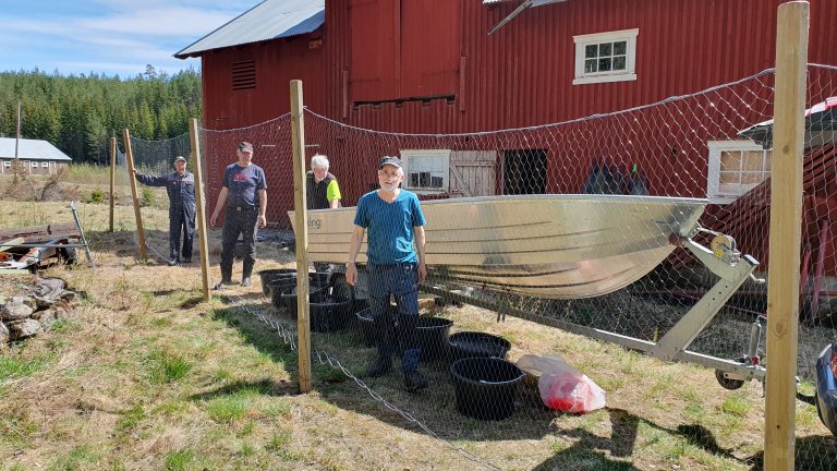 Ferdig opphengt garn Sverre Østli, Jan Larsson, Trond Frydenlund, Sigbjørn Stensrud 20240511.jpg