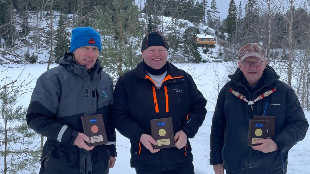 Vinnertrioen. Dag Kjelsaas, Kjetil Johansen og Harald Hovde