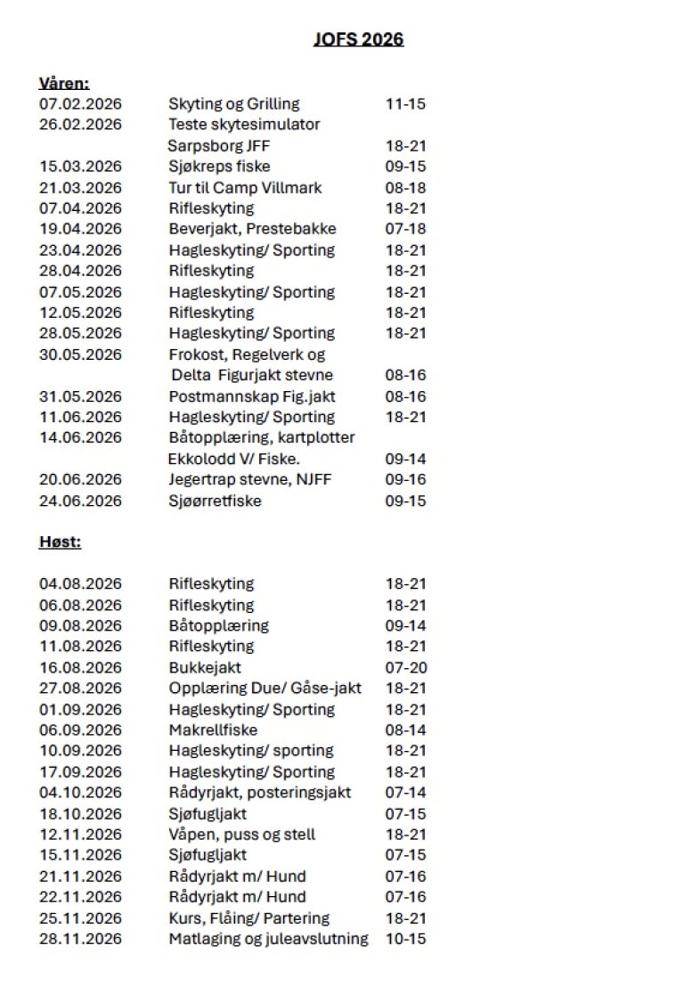 Årsplan 2026 JOFS