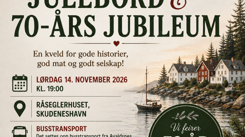 KJFNF Julebord & 70-Års jubileum