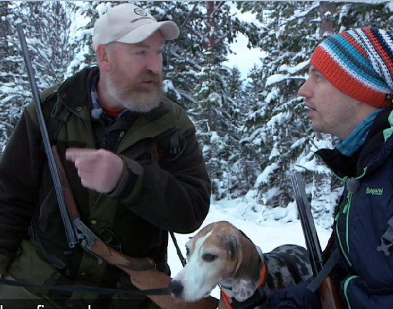 Hans Chr. Pedersen og Cora på harejakt i Schrödingers katt 29.01.2015