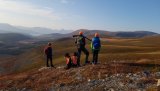 Familien Dybvik på rypejakt.
Foto: Anniken Kristoffersen